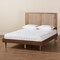 Baxton Studio Kioshi Mid-Century Modern Transitional Ash Walnut Finished Wood Queen Size Platform Bed 180-11152-9814-Zoro - alternate 3
